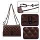 thumbnail image 3 of Bolso de hombro de gran capacidad con bordado de diamantes de moda, bolso de hombro francés coreano de PU debajo del brazo, marrón, 3 of 6