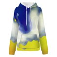 thumbnail image 4 of VEKDONE Trendy Hoodie Sweatshirts for Women 2025 Clearance Sale Fall Long Sleeve Tie-Dye Pullover with Pockets Teen Girl Loose Fit Outdoor Y2K Blouse Dark Blue S, 4 of 5