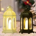 thumbnail image 7 of SLYNSHome Christmas Lantern Decorative for Indoor Outdoor,Vintage Flameless Candle Lanterns Farmhouse Shelf Wedding Front Porch Patio Decor - Black, 7 of 7