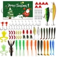 thumbnail image 3 of Calendario Adviento Pesca 82 Uds. Juego Señuelos 2024 Regalos Navidad para Hombres () Rojo, 3 of 5