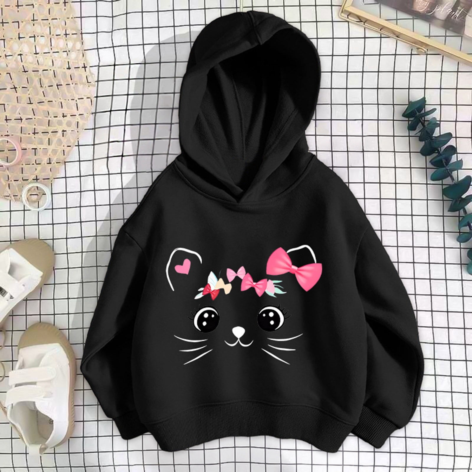 Sweat à Capuche Décontracté Pour Adolescentes - Imprimé Personnalité, Sans Poche, Idéal Pour Noël Ou Quotidien
