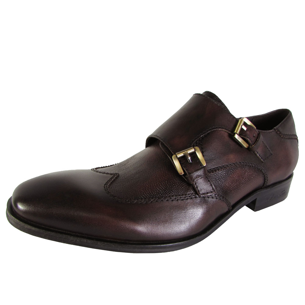 Mens Burning Oil LE Monk Strap Shoes 