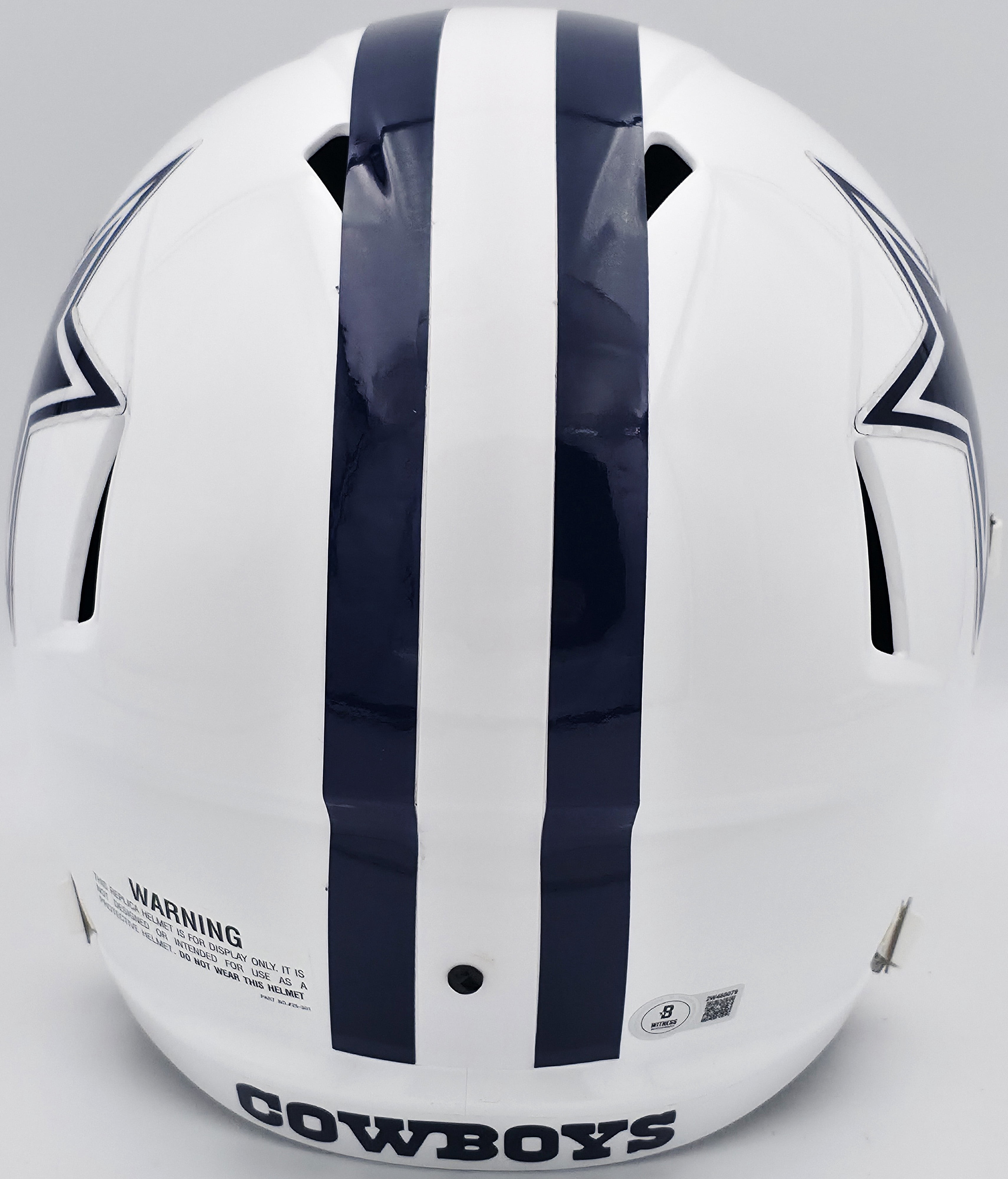 Roger Staubach Autographed Dallas Cowboys 2022 Alternate White Full Size Speed Replica Helmet Beckett BAS Witness 238804