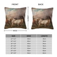 thumbnail image 2 of Fuzoiu Three Horses Oil Painting Print Square Pillow Cover,Hidden Zipper Design,Luxury Square Pillow Case, Throw Pillow,Couch Cushion-16"x16", 2 of 7