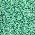 thumbnail image 2 of Miyuki Delica Seed Beads – Size 11/0 (1.6 mm), DB0858, Matte Light Green AB, 7.2 g, Approx. 1440 Beads, 2 of 7
