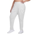 thumbnail image 3 of Plus Size Women's Wide Leg Sweatpants Athletic Yoga Pants with Pockets, 3 of 5