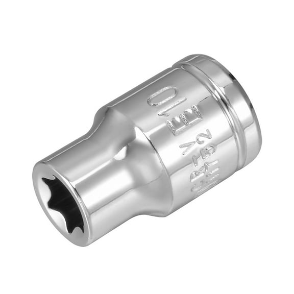 Unique Bargains 3/8 inch Drive E10 Torx Shallow Socket, Cr-V Steel
