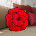 thumbnail image 1 of ERK Coussin Rond Rose 3D 19.7 Pouces Doux en Forme de Rose Fait Main Décoratif pour Sol, 1 of 4