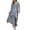A, variant on Linen Blend Asymmetrical 2 Piece Set for Women, Round Neck Long Sleeve Tunic with Wide Leg Pants, Fall Casual Outfit, 2 Piece, S-XXL Plus Size Friendly