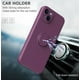 thumbnail image 3 of Funda de color sencillo para iPhone 14 Plus con soporte de anillo, placa metálica para carga magnética, diseño antigolpes y soporte giratorio de 360 grados., 3 of 5