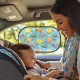 thumbnail image 2 of KUIFORTI Car Window Shade for Baby Side Window Sunshade, 2 Pcs Lightweight Sun Visor for Car Truck Sedan, Foldable Cling Automotive Interior Sun Protection, Cartoon Car Blue, 2 of 8