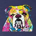 thumbnail image 5 of Wild Bobby Dean Russo Neon Colorful Pug Dog The Bulldog Dog Lover Men Premium Tri Blend Tee, Vintage Navy, Small, 5 of 5
