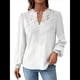 thumbnail image 1 of Blusas Bohemias de Larga con Cuello en V para Mujer, Blusas de con Lunares, Ropa de Crochet con Encaje Fluido, Ropa Informal de Moda. XL, 1 of 9