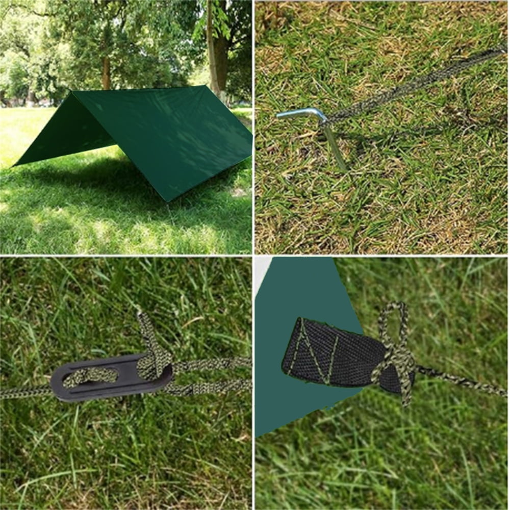 Eyotto 10ft *10ft Outdoor Camping Canopy, Waterproof Fly Tent Tarp, Easy Set up Portable Canopy with Storage Bag, 10x10 Tarp for Camping Picnic
