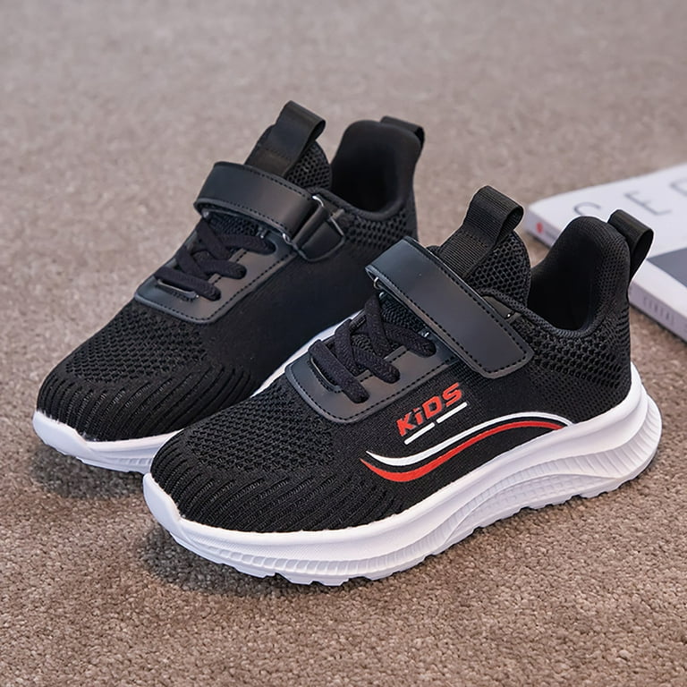 All black preschool sneakers top