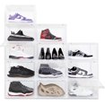 thumbnail image 1 of OLLIE XL Shoe Storage Boxes – Foldable and Stackable Shoe Storage Organizer for Closet – Clear HardFor Up to Size 13 – Acrylic Shoe Box Storage Containers for Jordan, Sneakers, Boots (12-Pack, Clear), 1 of 5