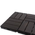 thumbnail image 2 of 3rd Street Inn Acacia Wood Deck Tiles - Ebony Finish - Checkered - 10 Pack, 2 of 5