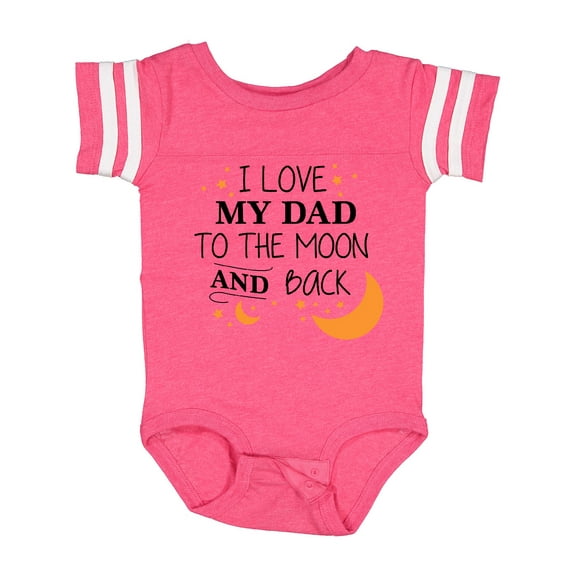 Inktastic I Love My Dad to the Moon and Back Boys or Girls Baby Bodysuit