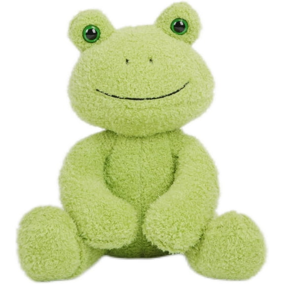 Green Frog Plush Stuffed Animal, Cute Frog Plushie Doll, Birthday Christmas Soft Toy Gift for Kids Children Girls Boys, 10"