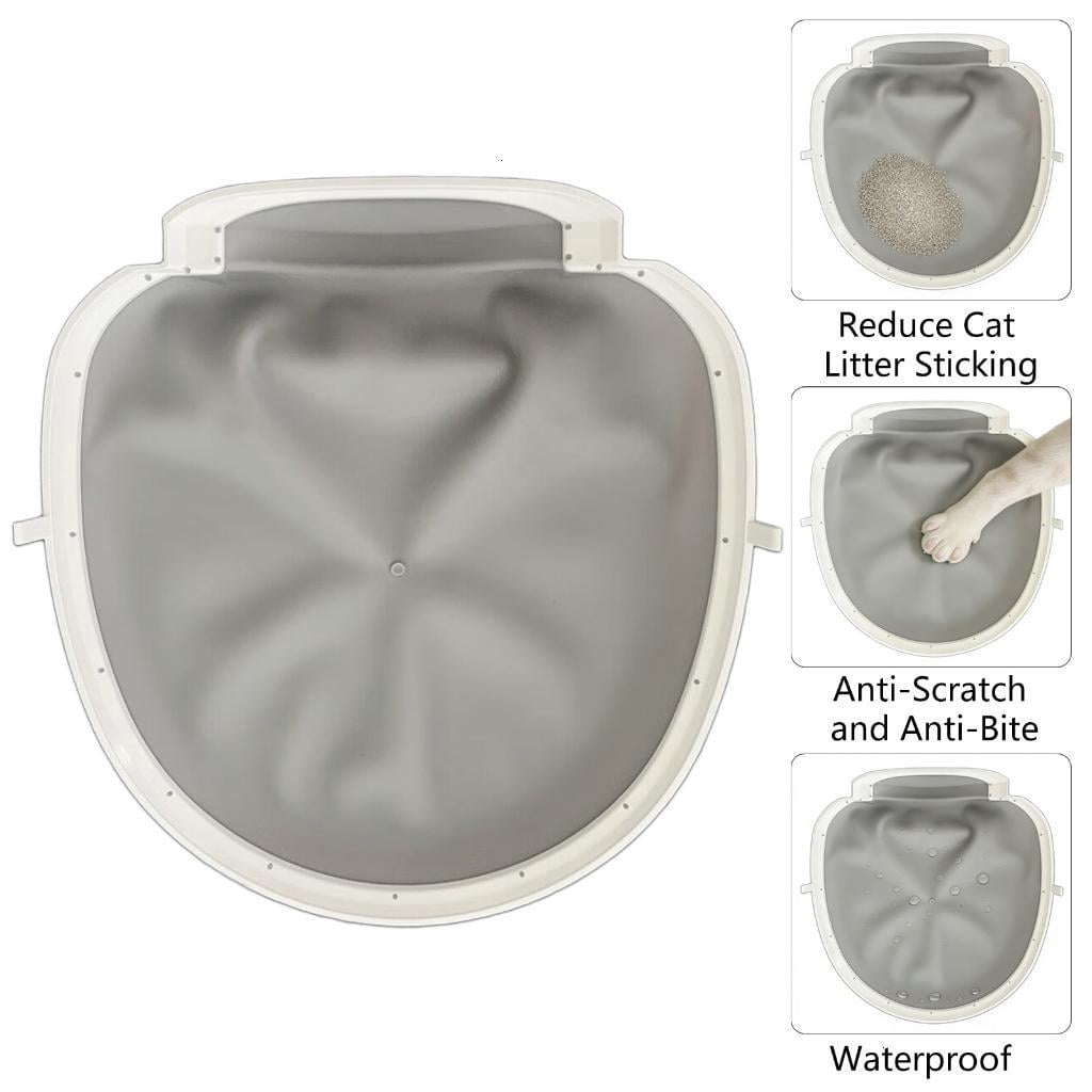 Osdhezcn Durable Silicones Mat for Automatic Cleaning Cats Litter Box Resistant to Scratch Bites Waterproof Bottom Pad Replacement