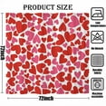 thumbnail image 6 of Red Pink Hearts Shower Curtain Valentine''s Day Bathroom Curtain Set Sweet Love Polyester Fabric Bathtub Decor with 12 Hooks 72x72 Inches, 6 of 6
