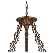 Robert Louis Tiffany Bronze Pendant Chandelier 24 Wide Tiffany Style Ornamental Stained Glass Bowl Fixture Dining Room Kitchen