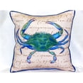 thumbnail image 4 of Betsy Drake ZP005B 22 x 22 in. Male Blue Crab Beige Extra Large Zippered Pillow, 4 of 4