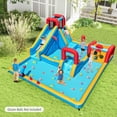 thumbnail image 3 of Patiojoy Inflatable Double Water Slide Park 9-in-1 Giant Bounce House w/ Climbing Wall 735W Blower Included, 3 of 9