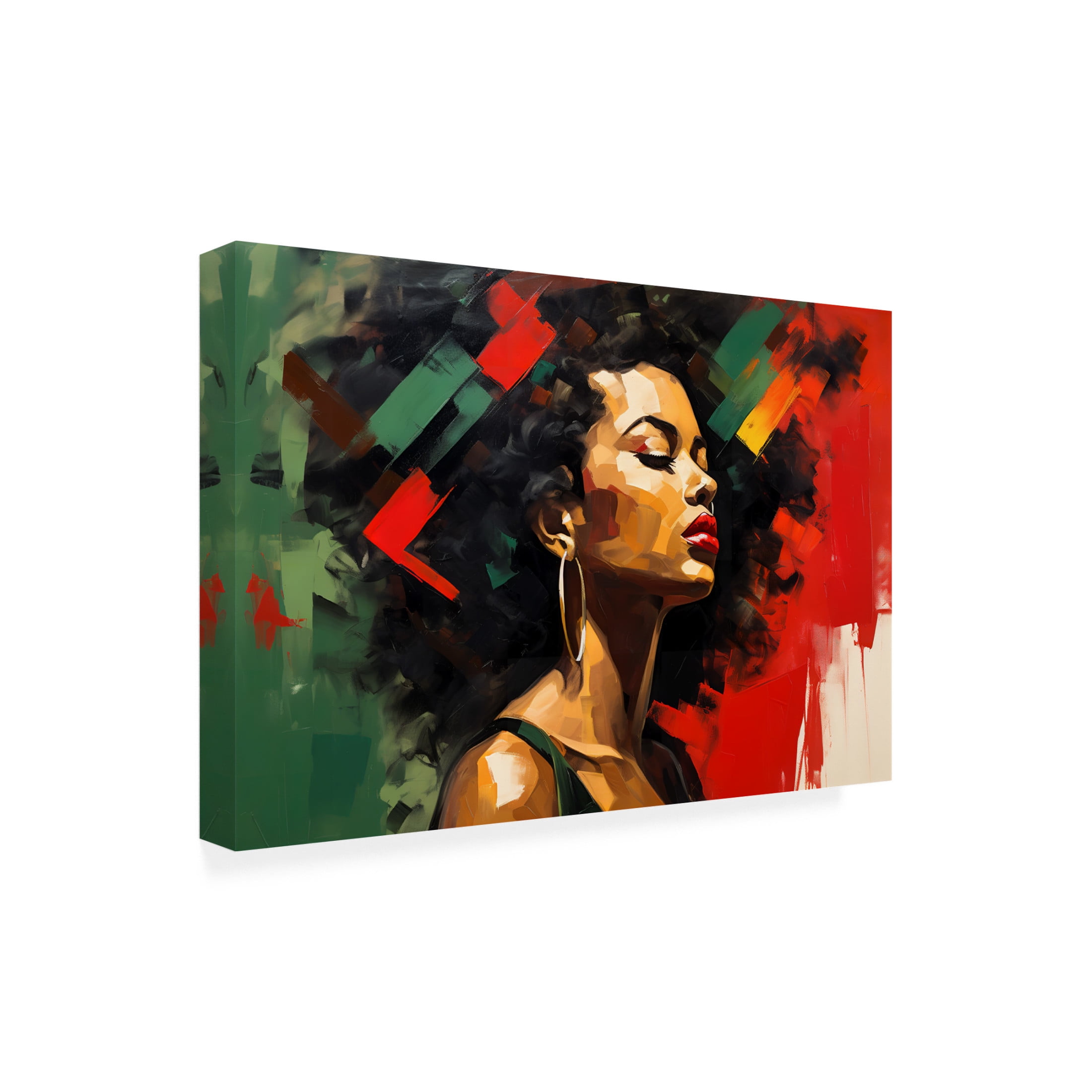 Canvas Wall Art - Ray Heere 'Colorful Model 20' Wall Art for Living Room, Bedroom, or Office Décor by Trademark Fine Art - 32 x 22 Inches