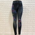 thumbnail image 2 of Pantalones Pitillo Ajustados Salvador para Mujer Estampado Floral Deportivos de Yoga Entrenamiento Polainas, 2 of 10
