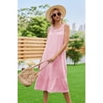 thumbnail image 2 of Ekouaer Women's Nightgowns Long Sleeveless Night gown with Pockets Soft Ladies Nightdress, 2 of 5