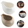 thumbnail image 4 of 2Pcs Japanese Style Creamer Pitcher Coffee Milk Creamer Pitcher Ceramic Gravy Boat Sauce Boat, 4 of 8