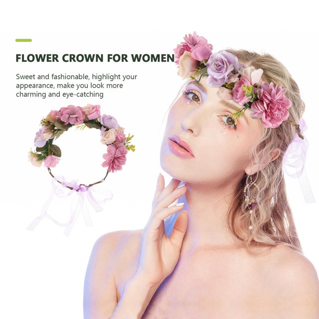 WEUVEB Floral Morada Para Con Simuladas Natural Para Mujer