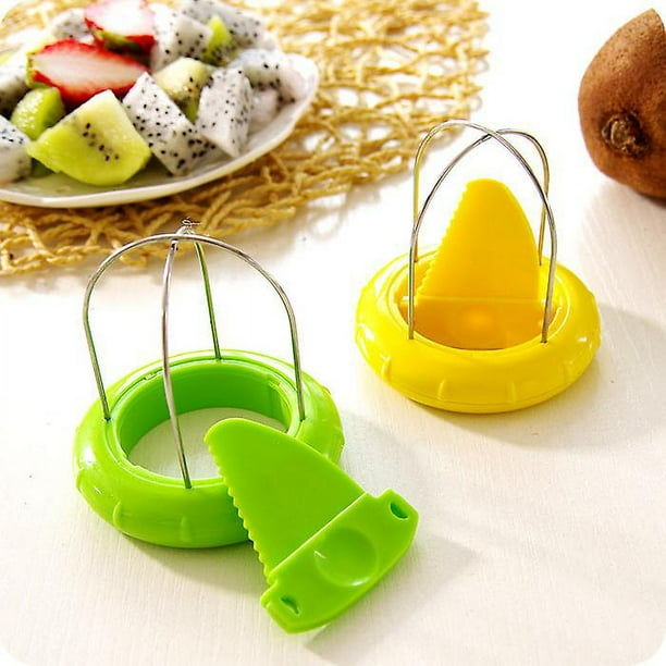 3 Piezas Rebanador de Fruta de Kiwi Pelador Rebanador Cuchara de Kiwi Cuchillo con Cortador de Plástico Funciones 3 en 1 Fácil de Manejar Herramientas Divisor de Pelar Portátil para Frui
