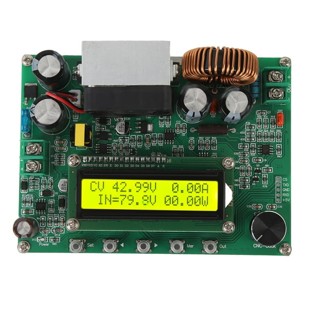 Módulo reductor de voltaje, entrada de 10-100 V, salida de 0-90 V, pantalla digital LCD, convertidor reductor de voltaje para control
