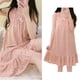 thumbnail image 5 of Camisón estampado para mujer, chaleco con tirantes y volantes de tira ancha, vestido para dormir, camisón sin mangas súper suave, vestido para estar en casa, 5 of 8