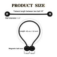thumbnail image 2 of 4/6 Pcs Strong Magnetic Curtain Tiebacks Decorative Rope Holdback, Modern Style Decorative Window Curtain Tiebacks Clips for Drapes - Best for Your Home Decor – Black, 2 of 7