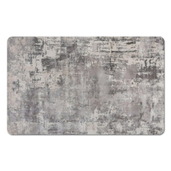 Découvrez le Confort de Notre Tapis de Couloir Moderne Abstrait Gris 20x32 Pouces : Doux, Antidérapant, à Poils Courts, Parfait pour Salle de Bain, Cuisine, Buanderie