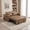 Brown, variant on Gexpusm 55" 3 in 1 Convertible Sleeper Sofa Bed, Leather Pull Out Sofa Bed, Loveseat Sleeper, Futon Sofa Couch with Side Pocket for Living Room, Apartment, Bedroom, RV, Blue