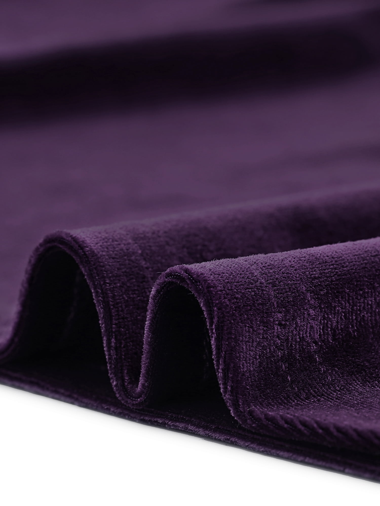 DARING DIVA Turtleneck Stretchy Velvet Basic Blouse L Purple