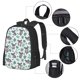 thumbnail image 2 of Easygdp Bears and Tropical Leaves Mochila de Gran Capacidad Minimalista Ideal para Escuela, Viajes y Uso Diario, 2 of 6