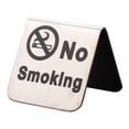 thumbnail image 1 of Letrero de acero inoxidable para no fumar, letrero para tienda de campaña, aviso, advertencia, recordatorio, sobremesa. Cercanas, 1 of 7