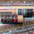 thumbnail image 2 of YUBX Skinny Galaxy Washi Tape Set 30 Rolls Gold Foil Starry Space Decorative Tapes, 2 of 8