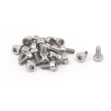 100pcs 2-56 Stainless Steel Torx Flat Head Machine Screws - T6 Drive, 5/16" Length - Basic Brand