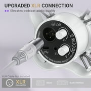 FIFINE K688 USB XLR Studio Microphone for PC Computer Recording, Podcast Dynamic Microphone for Live Streaming with Headphone Jack, Mute, Gain Control