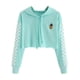 thumbnail image 1 of Tops cortos para niños Sudaderas con capucha para niñas Sudaderas de moda de manga larga a cuadros lindos, 1 of 4