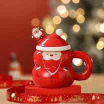 Konghyp Christmas Mugs Large Capacity Ceramic Mugs, Santa Claus, Snowman, Perfect Holiday Gifts, Festive Drinkware, Unique Design Coffee Cups