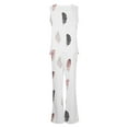 thumbnail image 4 of ICHUANYI Clearance Women's Summer Printed Short Sleeve Half Sleeve Round Neck Cropped Top + Casual Pants Suit Set Two Piece Lounge Set(White, M) ICHUANYI WER2023081017364, 4 of 5