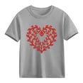 thumbnail image 2 of Piuwrlz Short Shirts Sleeve Kids Girls Graphic T-Shirts Cotton Pullover Gray Size 3 Years, 2 of 10