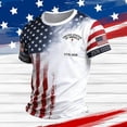 thumbnail image 2 of Mens Polo T-Shirt Usa Independence Day Short Sleeve Art Mens Graphic T-Shirts,Red,L, 2 of 3